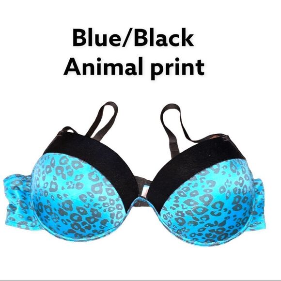 Cute black trim with blue animal print design! Push up! - Picture 4 of 7